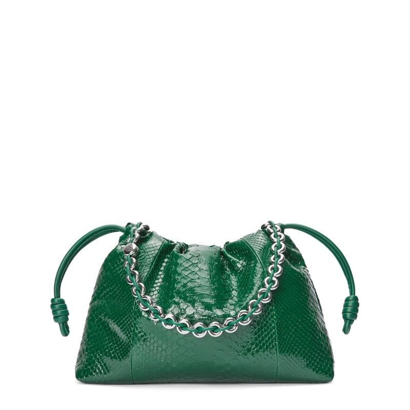 Bolsa Handle Large Patent Python Flamenco Purse - Mercado de Luxo - O Maior E-Commerce de Bens, Produtos e Serviços de Luxo do Brasil.