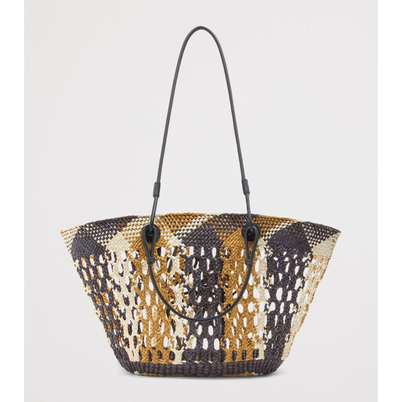 Bolsa Beach Collab x Paula's Ibiza Medium Woven Anagram Basket