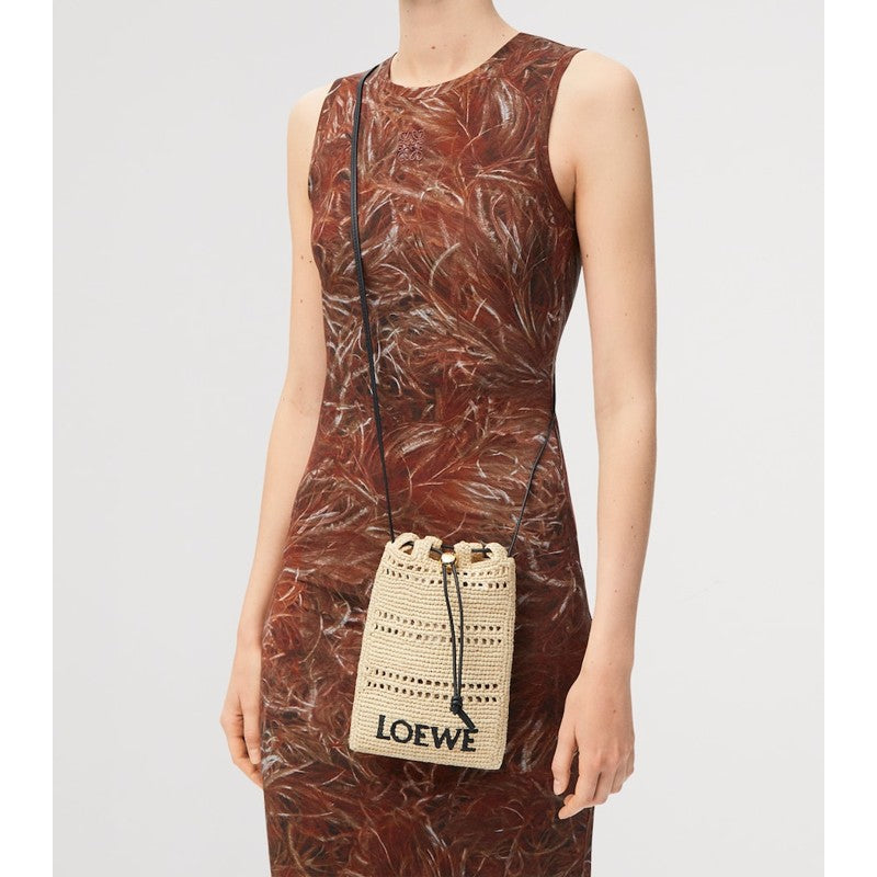 Bolsa Beach Collab x Paula's Ibiza Raffia Drawstring Pocket