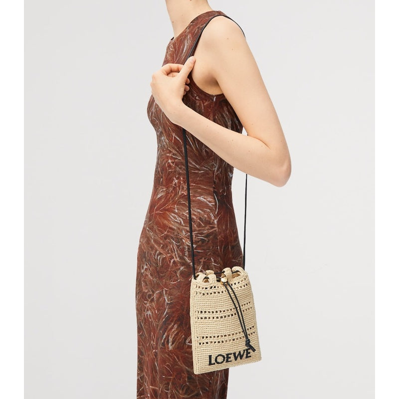 Bolsa Beach Collab x Paula's Ibiza Raffia Drawstring Pocket