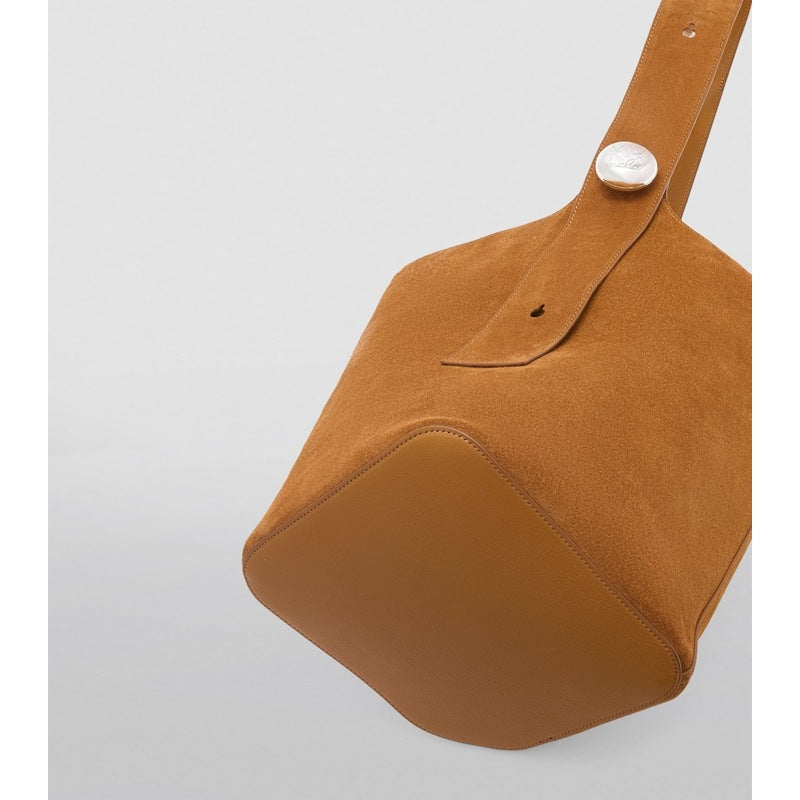 Bolsa Tote Large Suede Pebble