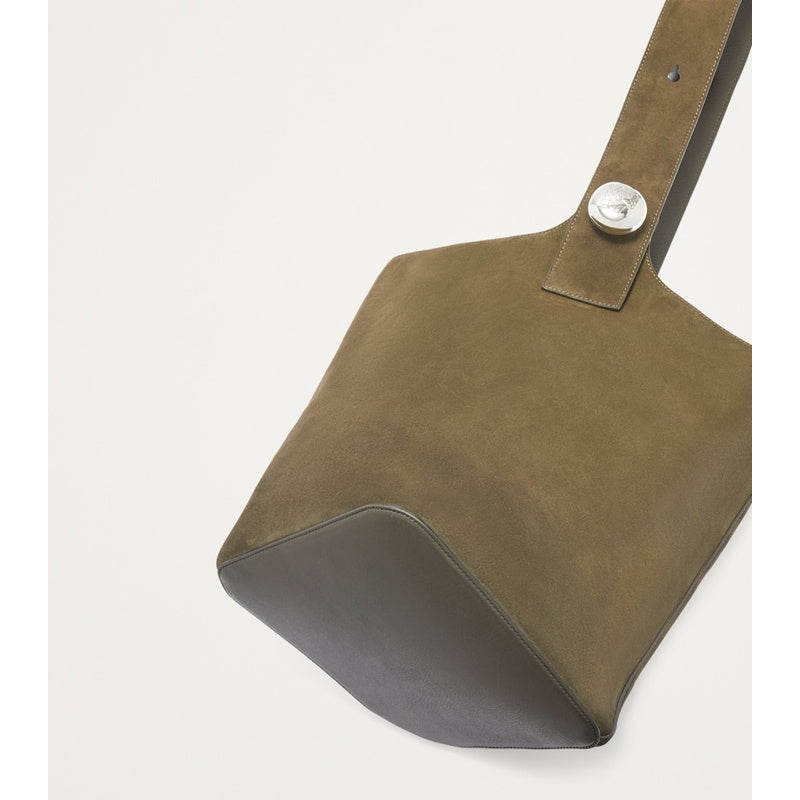 Bolsa Tote Large Suede Pebble