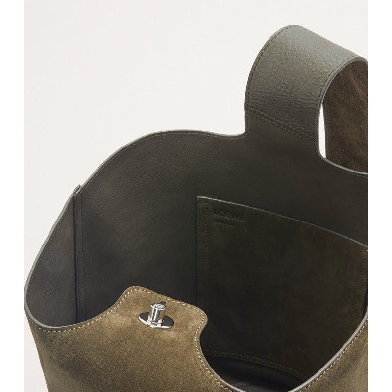 Bolsa Tote Large Suede Pebble