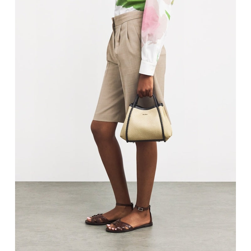 Bolsa Handle Extra Small Raffia Marine
