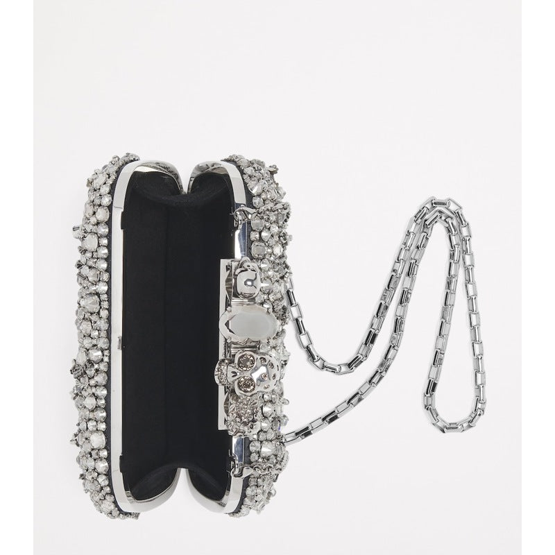 Bolsa Clutch Crystal Skull Four-Ring