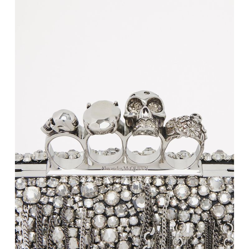 Bolsa Clutch Crystal Skull Four-Ring