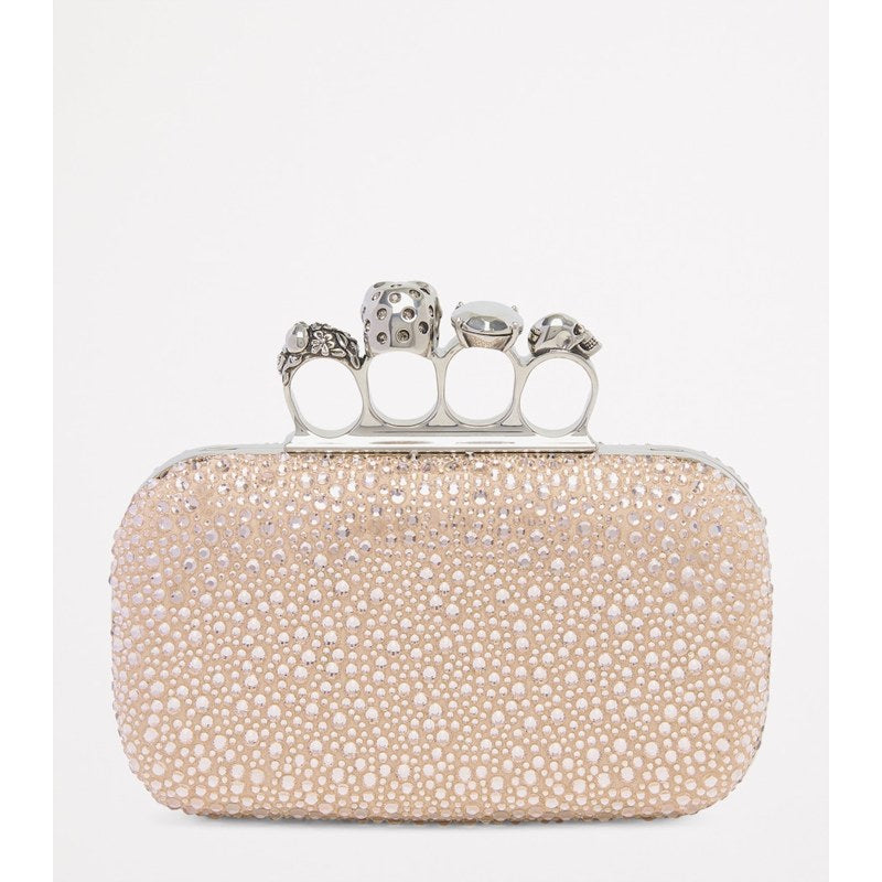 Bolsa Clutch Crystal Skull Four-Ring