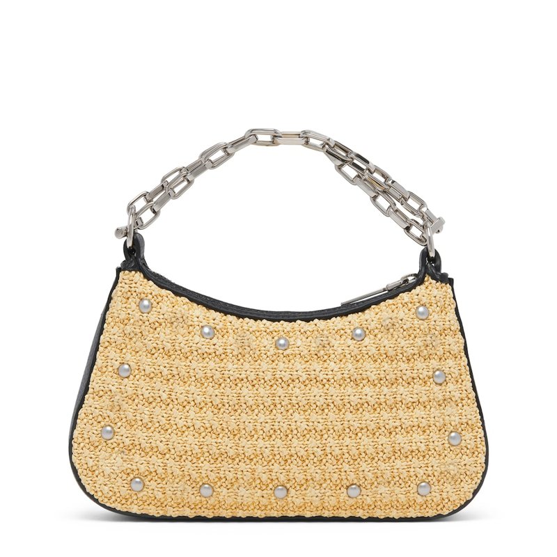 Bolsa Shoulder Mini Raffia T-Bar - Mercado de Luxo - O Maior E-Commerce de Bens, Produtos e Serviços de Luxo do Brasil.