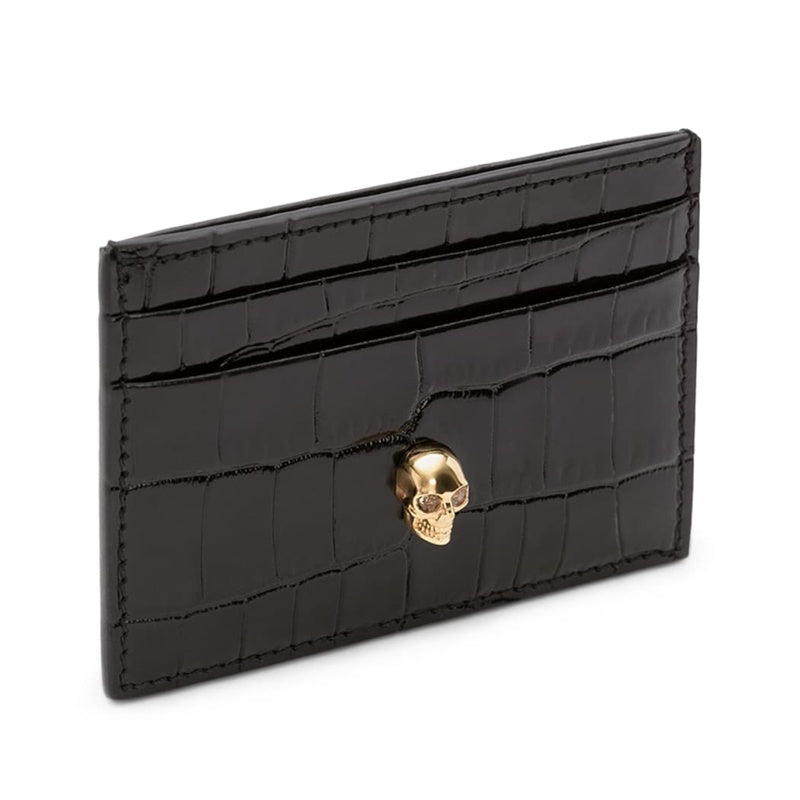 Bolsa Wallet Croc-Embossed Skull