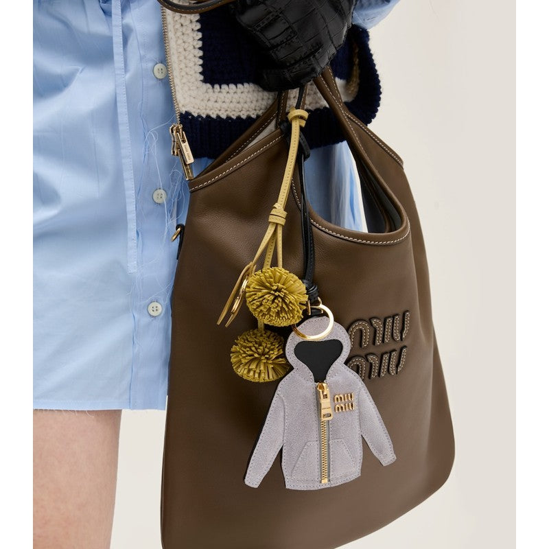 Charms e Acessórios Suede Zip-Up Hoodie Keyring