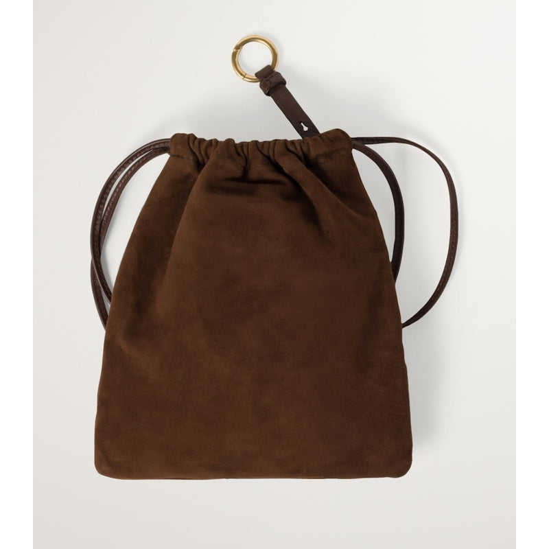 Bolsa Clutch Suede Drawstring