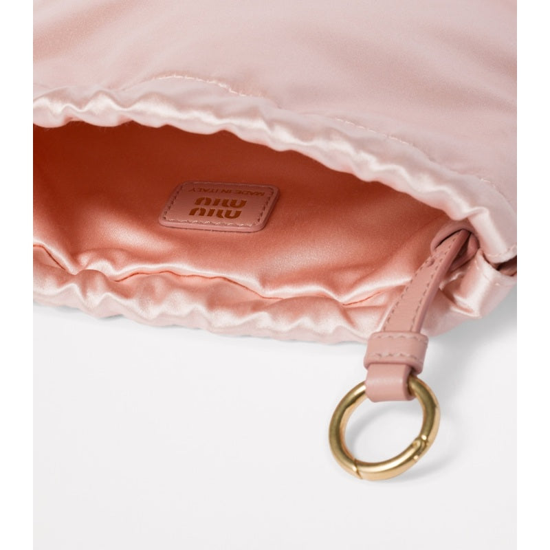 Bolsa Clutch Satin Drawstring