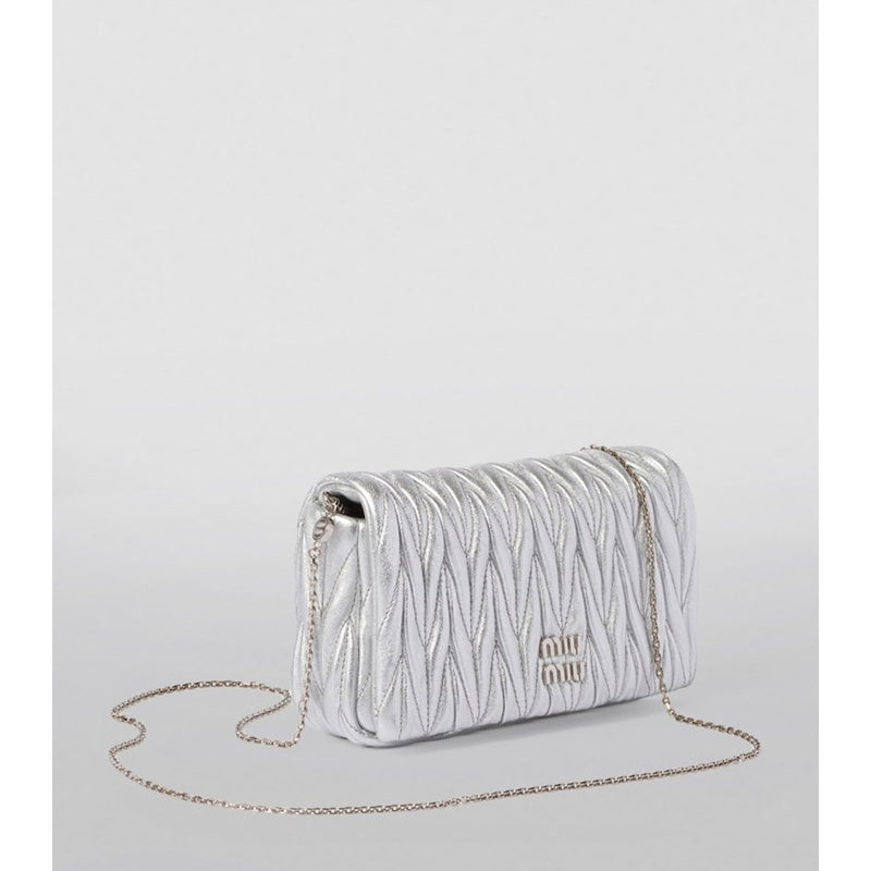 Bolsa Shoulder Mini Metallic Matelassé