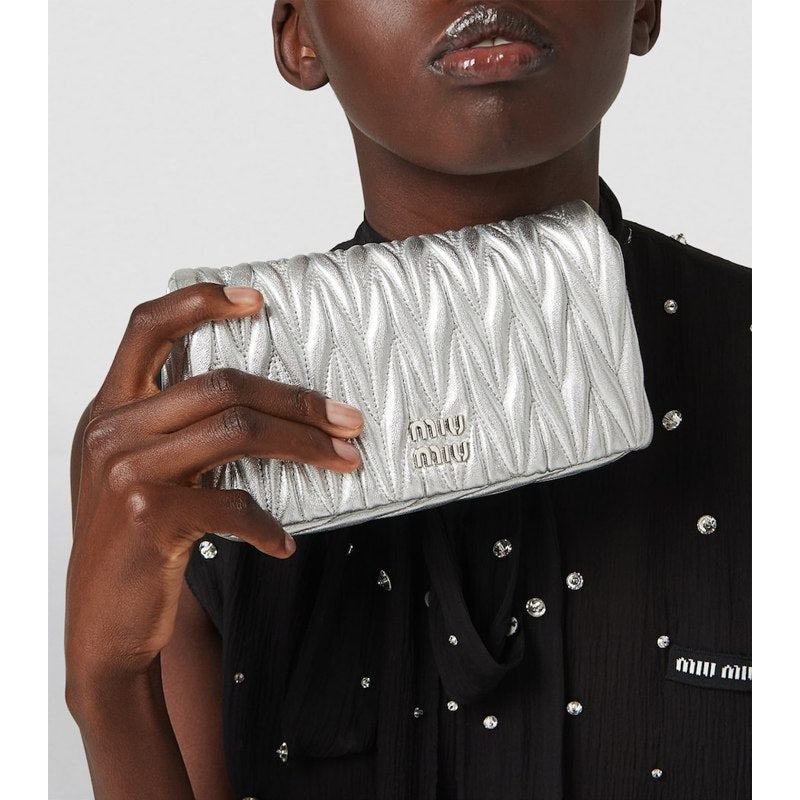 Bolsa Shoulder Mini Metallic Matelassé