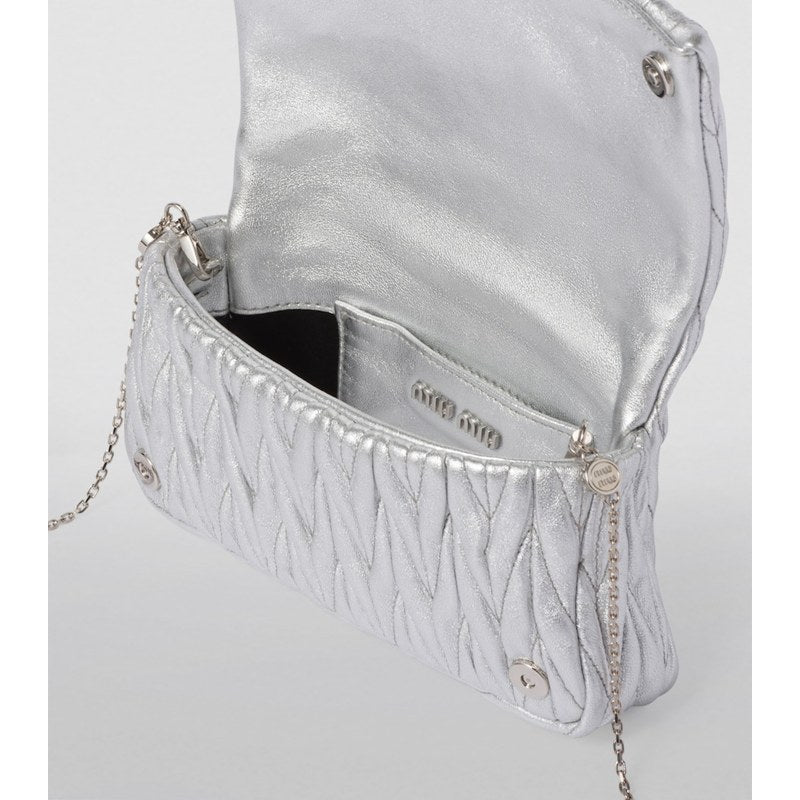 Bolsa Shoulder Mini Metallic Matelassé
