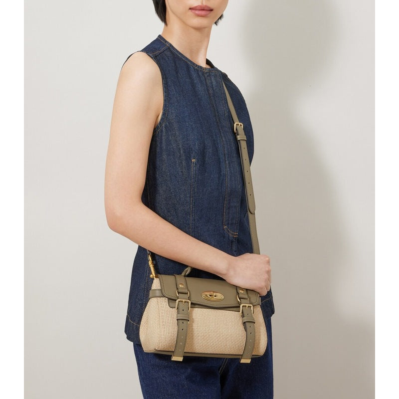 Bolsa Crossbody Mini Raffia and Alexa Satchel
