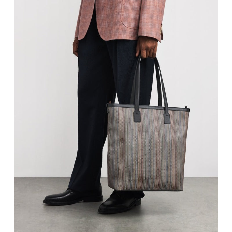 Bolsa Tote Coated Canvas Signature Stripe