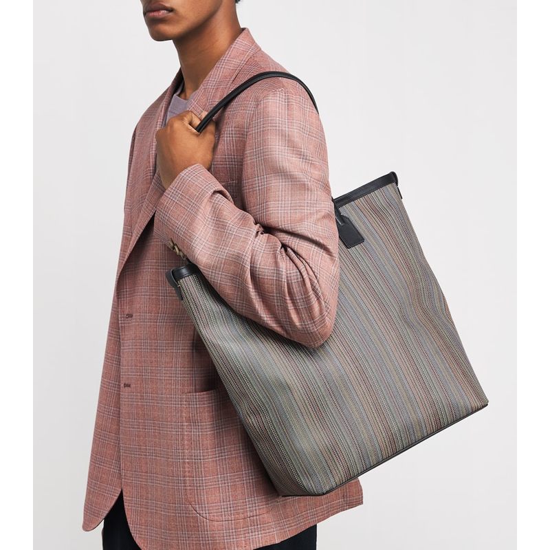 Bolsa Tote Coated Canvas Signature Stripe