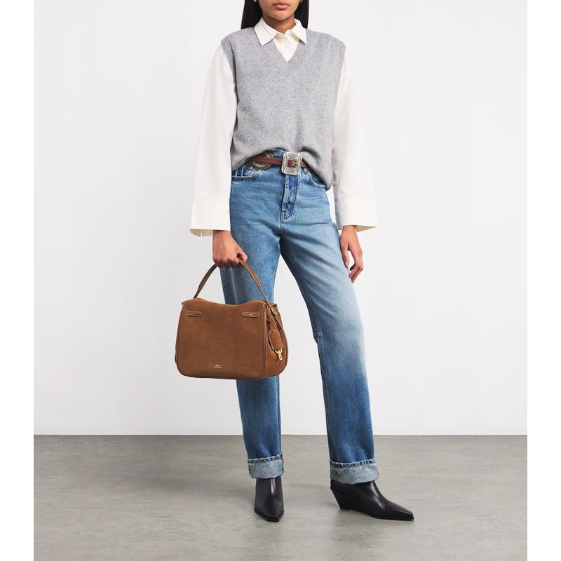 Bolsa Handle Large Suede Polo ID