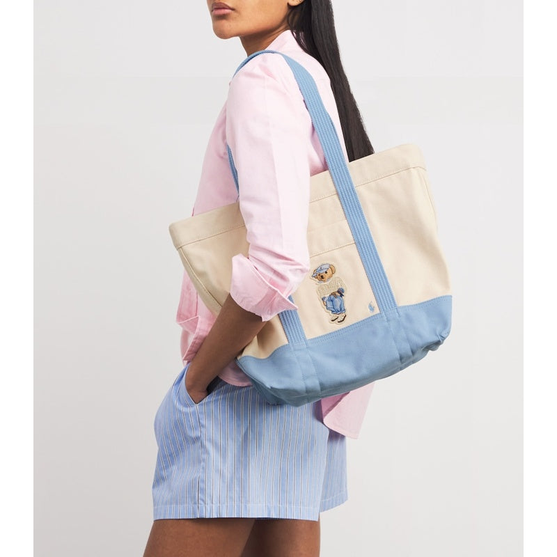 Bolsa Tote Medium Canvas Polo Bear