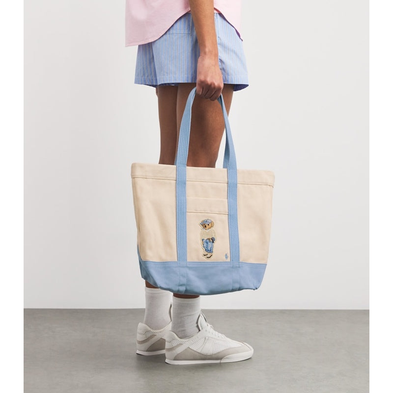 Bolsa Tote Medium Canvas Polo Bear