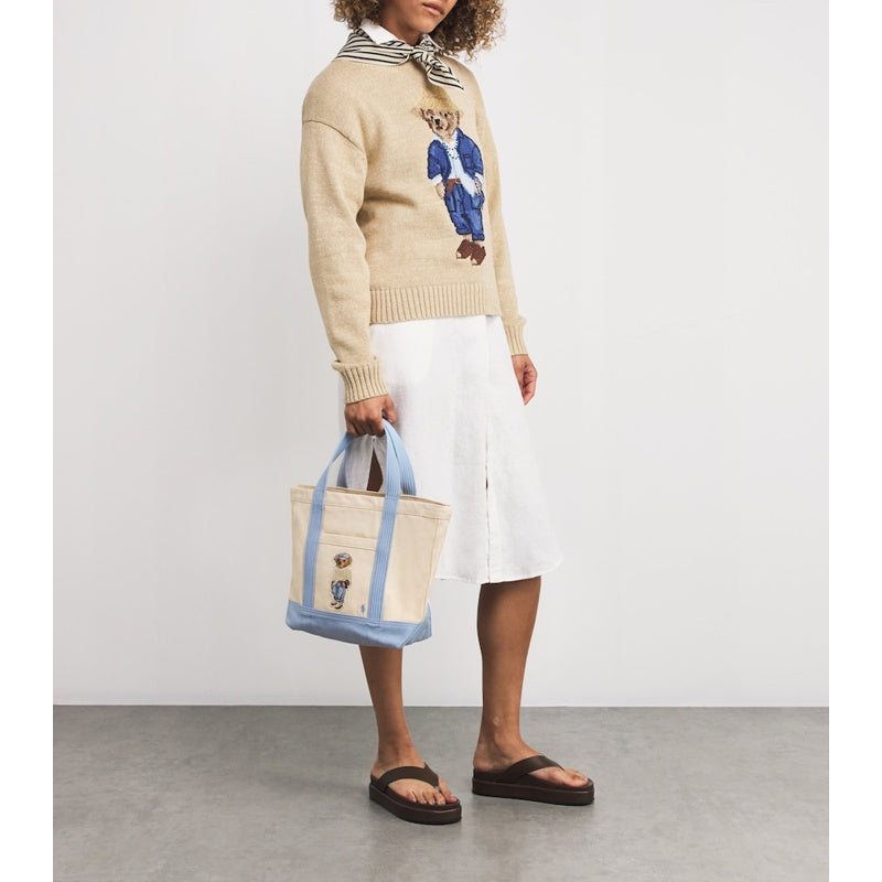 Bolsa Tote Small Canvas Polo Bear