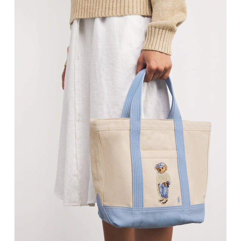 Bolsa Tote Small Canvas Polo Bear