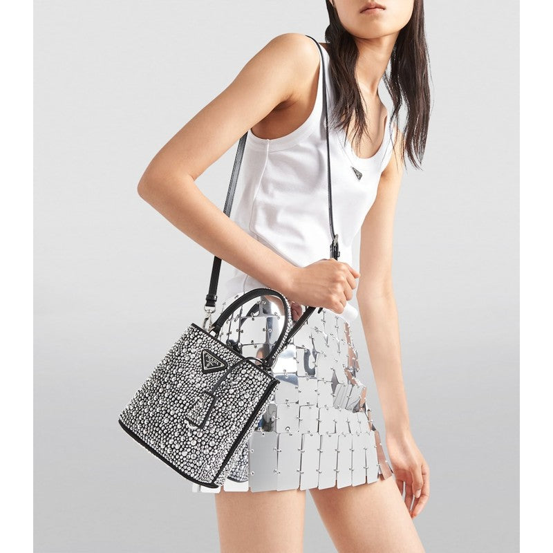 Bolsa Shoulder Satin Embellished Panier