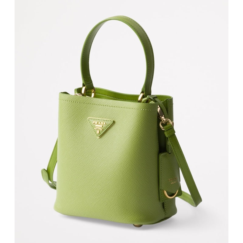 Bolsa Handle Small Saffiano Panier