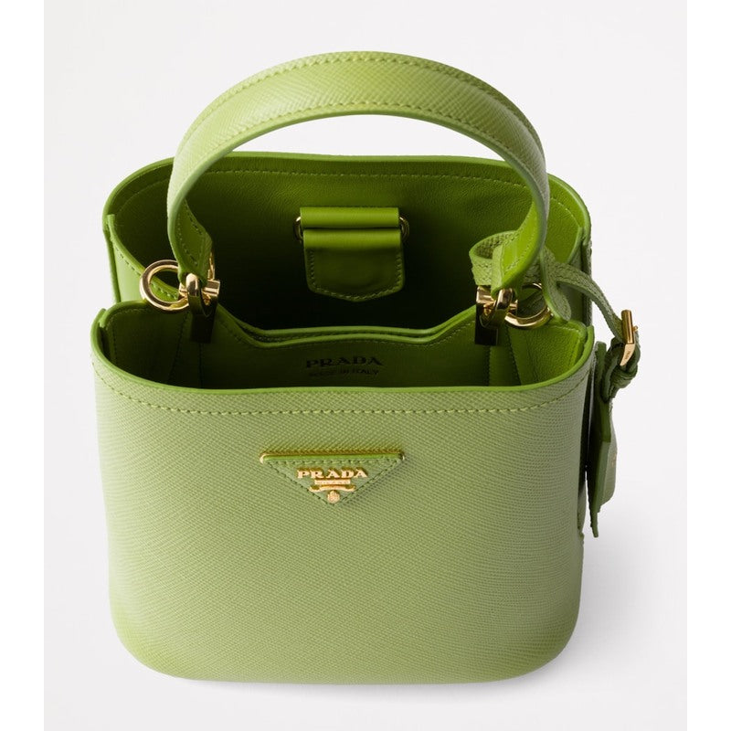 Bolsa Handle Small Saffiano Panier