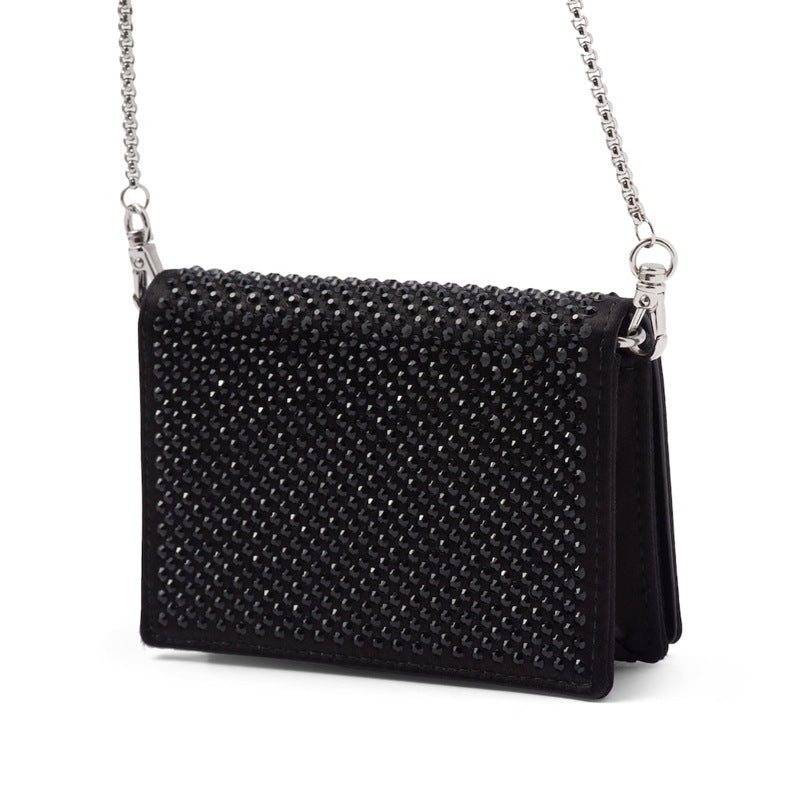 Bolsa Wallet Crystal-Embellished Chain