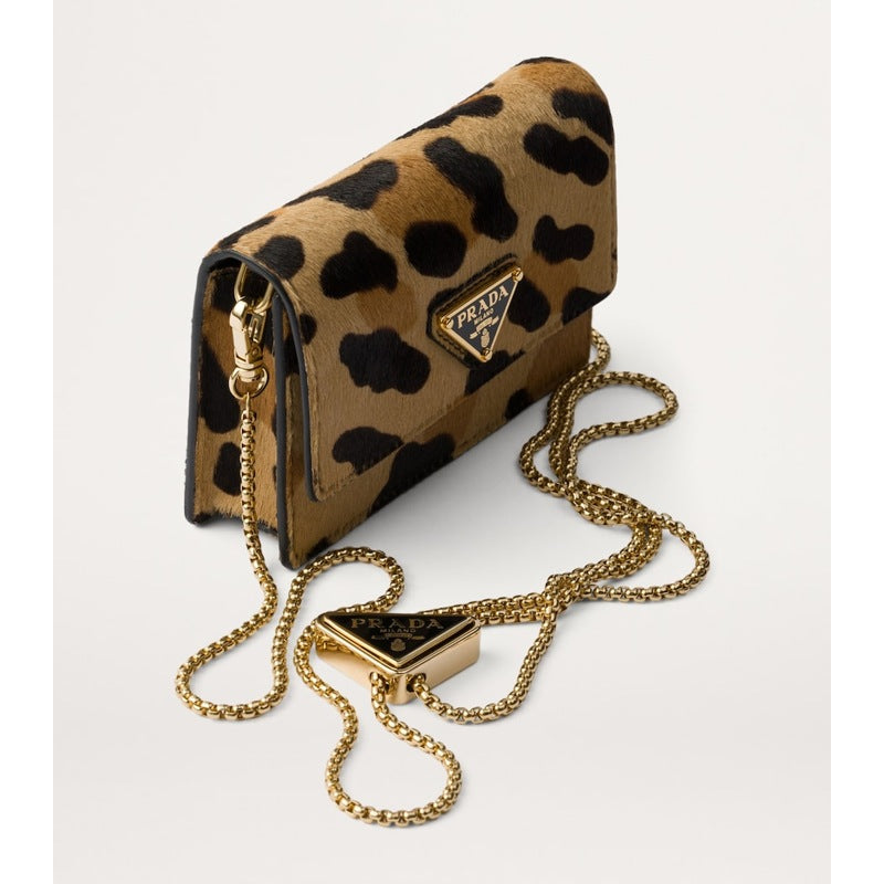 Bolsa Wallet Calf Hair Leopard Print