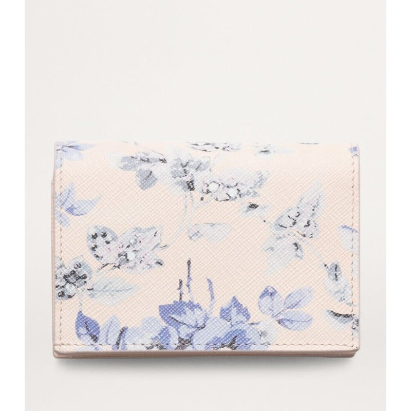 Bolsa Wallet Small Floral Print Saffiano