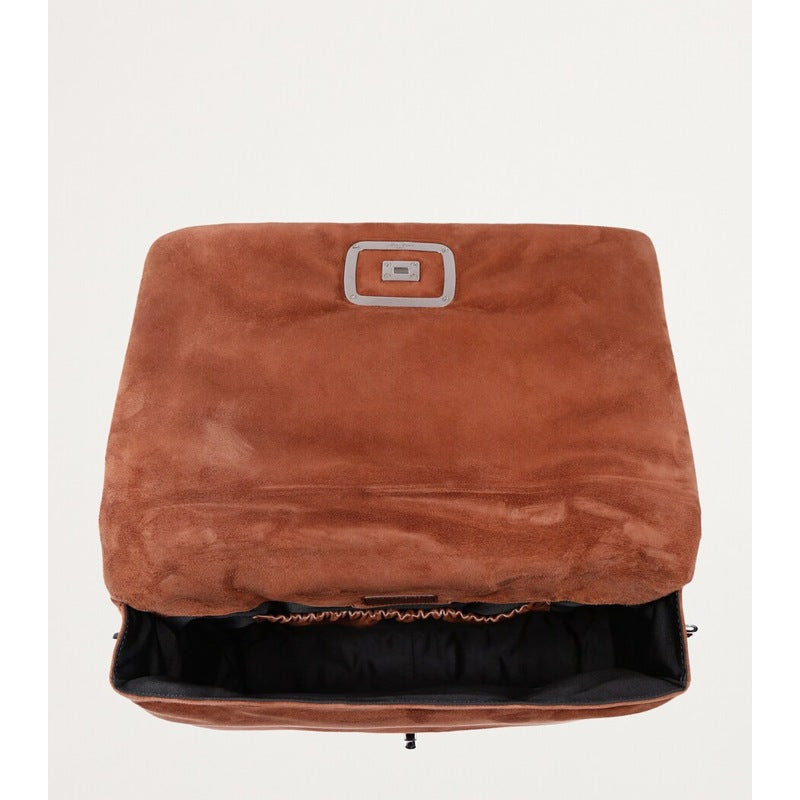 Bolsa Shoulder Suede Viv’ Choc