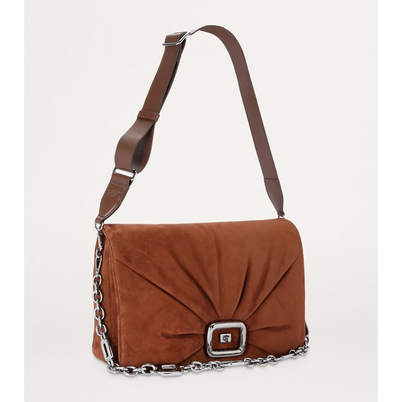 Bolsa Shoulder Suede Viv’ Choc