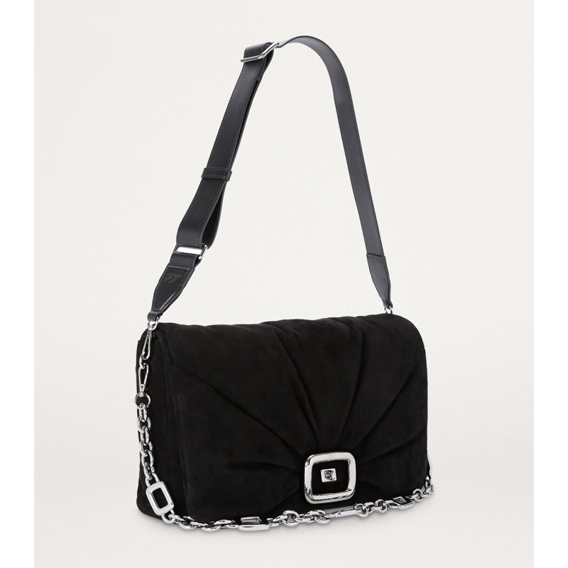 Bolsa Shoulder Suede Viv’ Choc