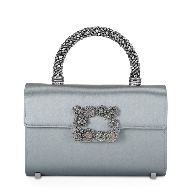 Bolsa Handle Mini Satin Strass - Mercado de Luxo - O Maior E-Commerce de Bens, Produtos e Serviços de Luxo do Brasil.