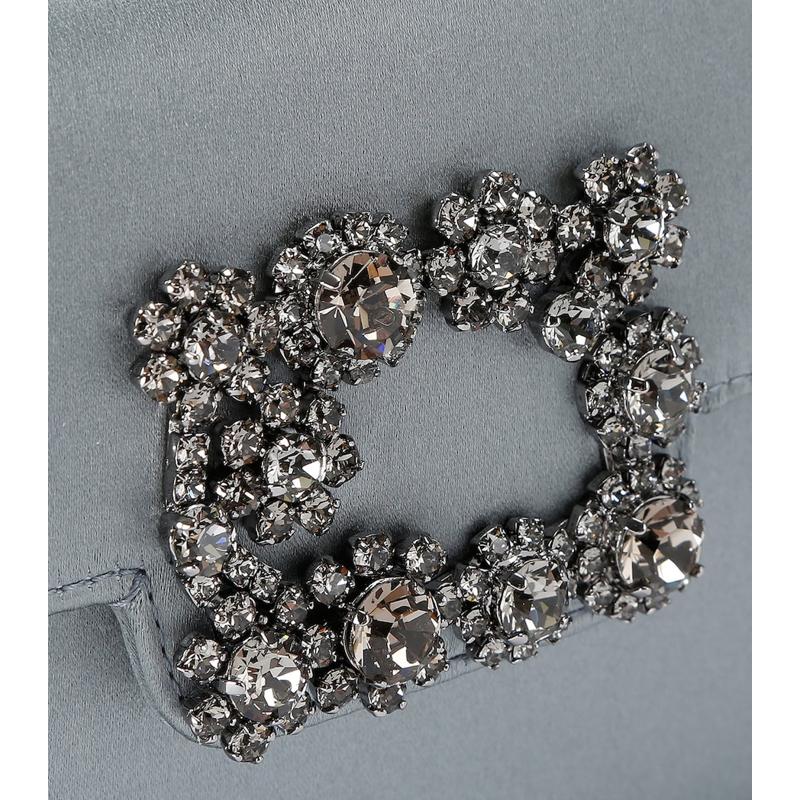 Bolsa Handle Mini Satin Strass
