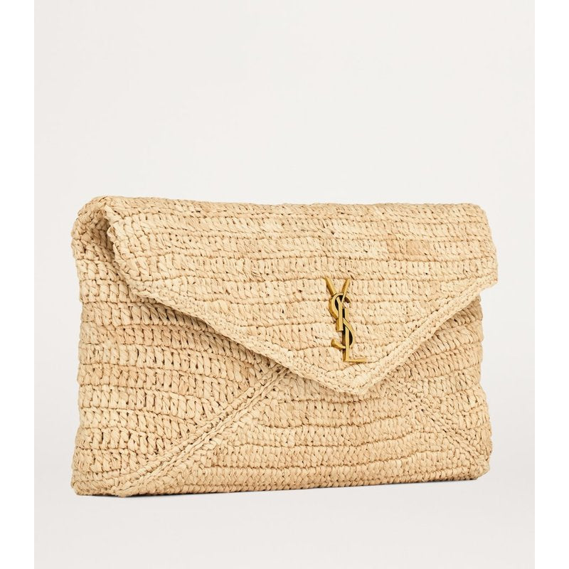 Bolsa Clutch Raffia Cassandre Envelope
