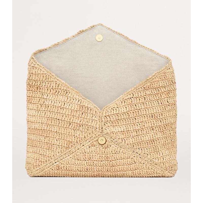 Bolsa Clutch Raffia Cassandre Envelope