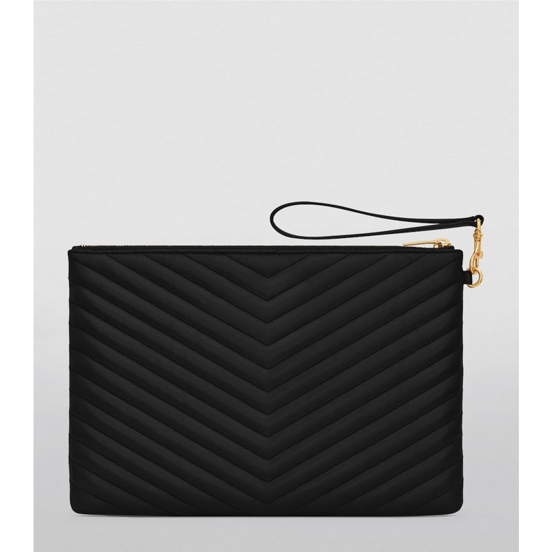 Bolsa Clutch Monogram Saint Laurent Matelassé Tablet