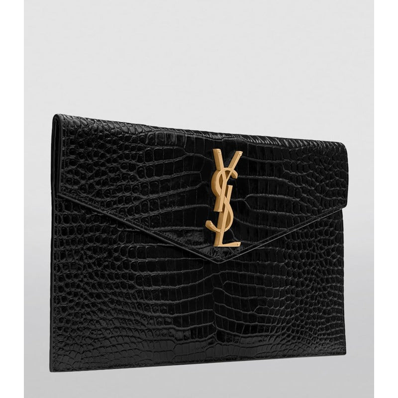 Bolsa Clutch Croc-Embossed Uptown Envelope