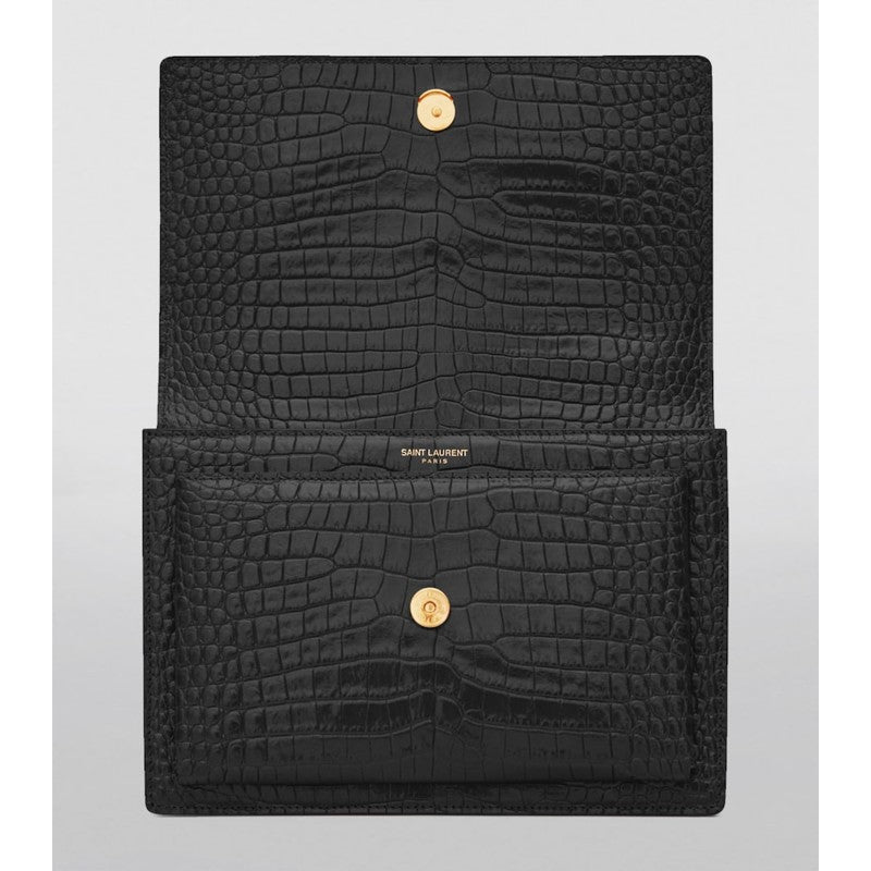 Bolsa Shoulder Medium Sunset Croc-Embossed