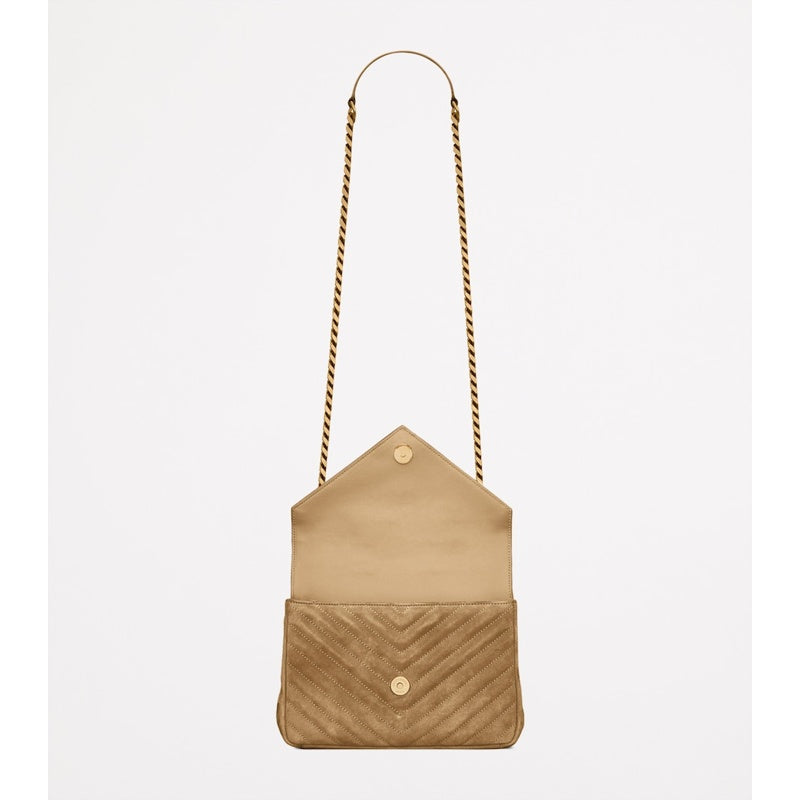 Bolsa Handle Medium Suede Collège