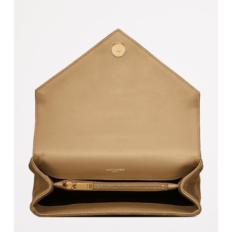 Bolsa Handle Medium Suede Collège