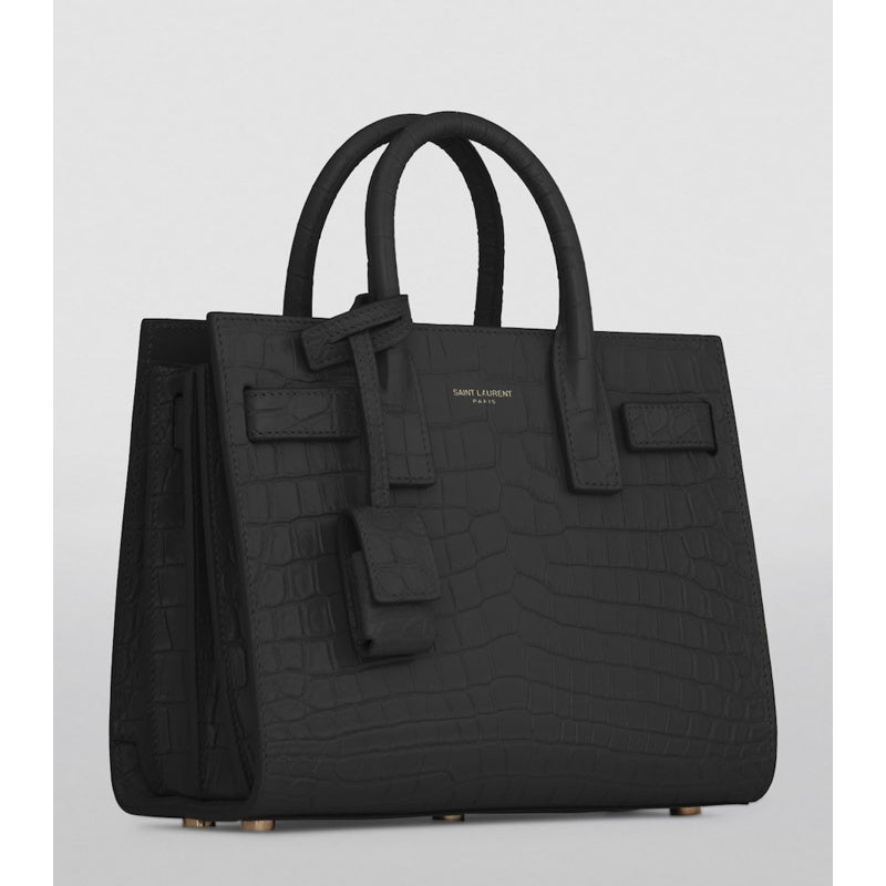 Bolsa Tote Nano Sac de Jour Croc-Embossed