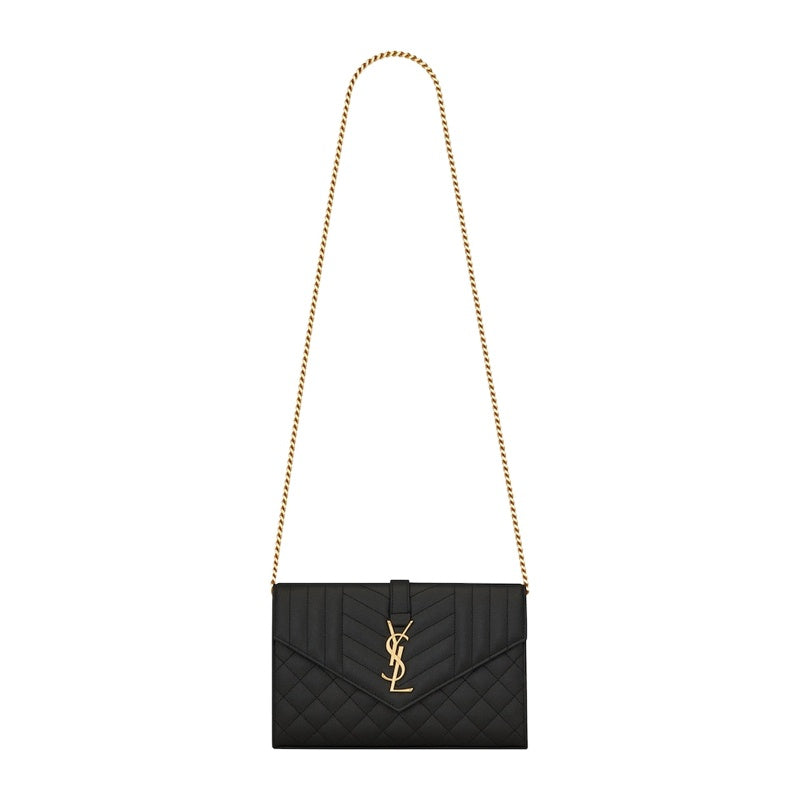 Bolsa Wallet Monogram Saint Laurent Mix Matelassé Chain - Mercado de Luxo - O Maior E-Commerce de Bens, Produtos e Serviços de Luxo do Brasil.