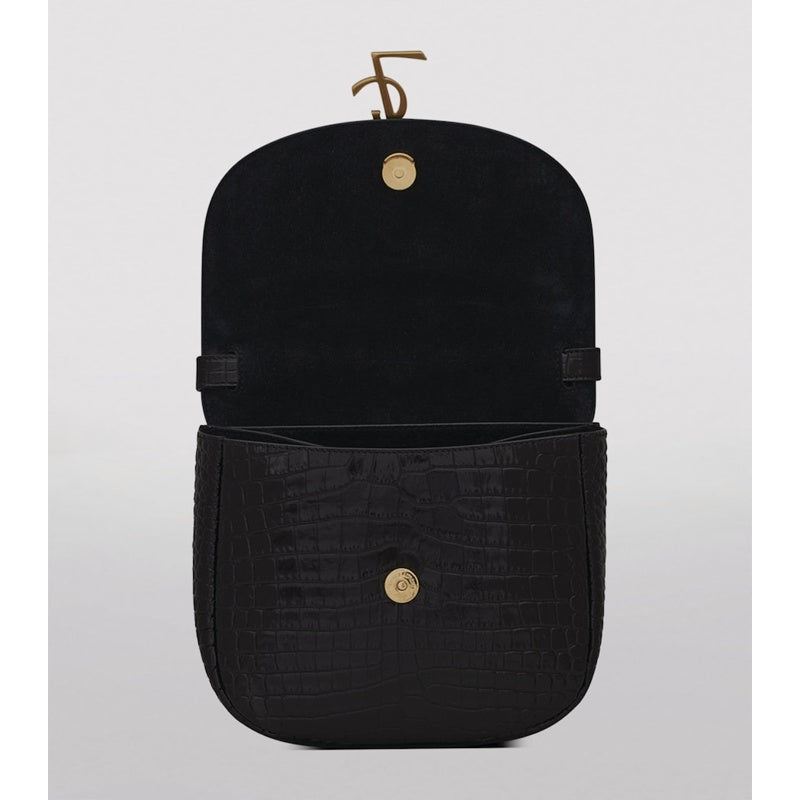 Bolsa Crossbody Small Kaia Croc-Embossed Satchel