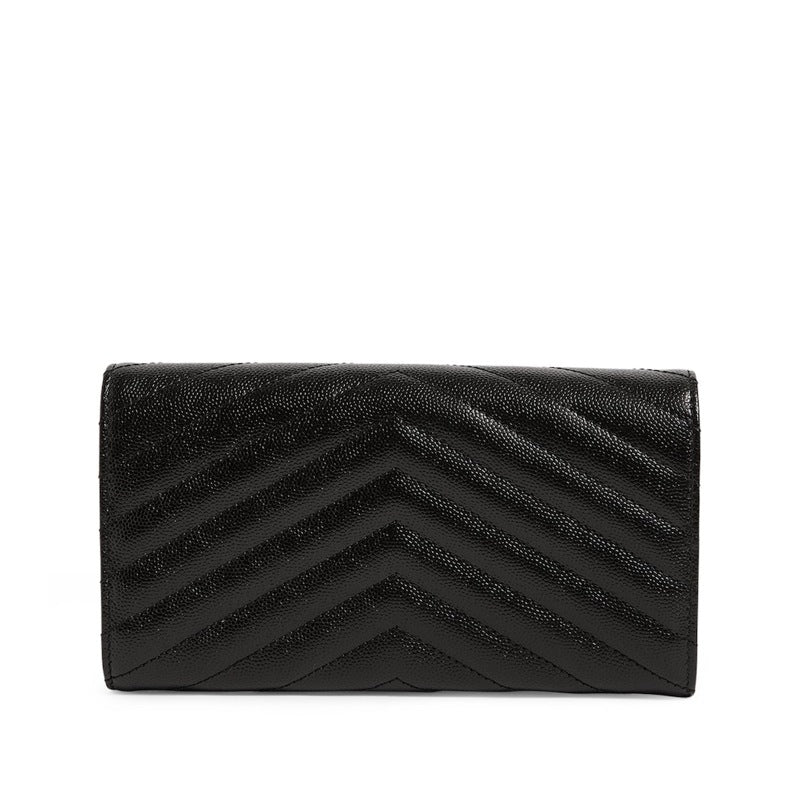 Bolsa Wallet Monogram Saint Laurent Matelassé Large Flap