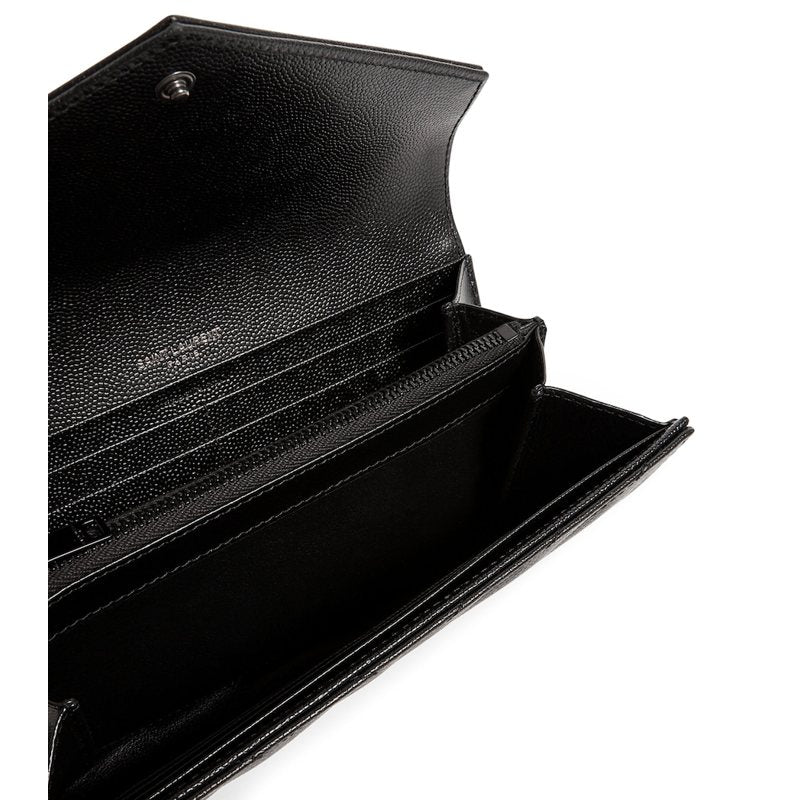 Bolsa Wallet Monogram Saint Laurent Matelassé Large Flap